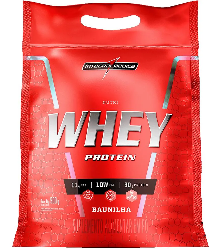 Whey Protein Pouch Baunilha 900g Integralmédica